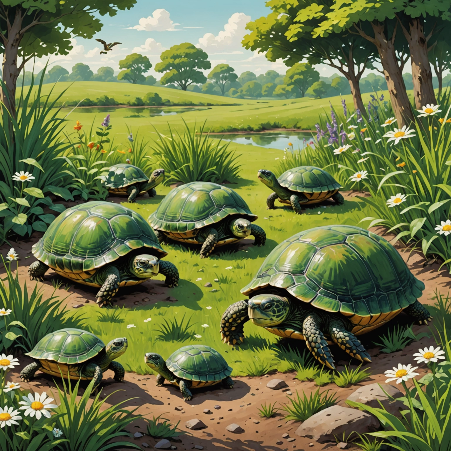Черепахи: медленные обитатели травянистых уголков природы
